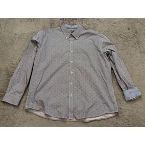 Charleston Threads Mens XL Nautical Signal Flag Print Cotton Button Up Shirt